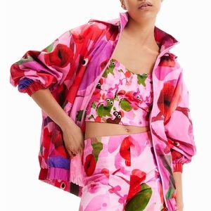 Brand new (no tag) bomber rain jacket from Desigual!